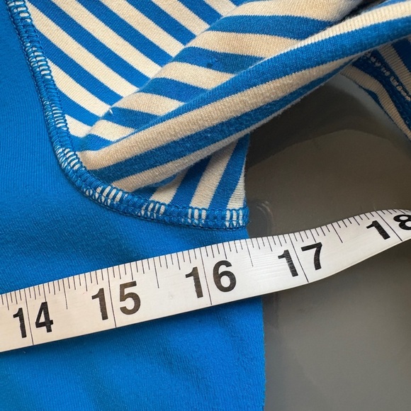lululemon athletica Blue White Mock Neck Long Sleeve Striped Zip Up size Small - Picture 6 of 9